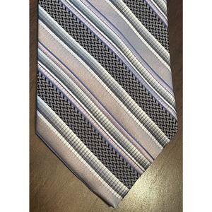 Siena Collezione Pink Gray Black Hand Made Silk Men’s Neck Tie Made In China XL